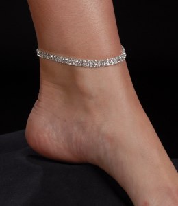 2 Row Stretch Anklet 2 row rhinestone stretch anklet